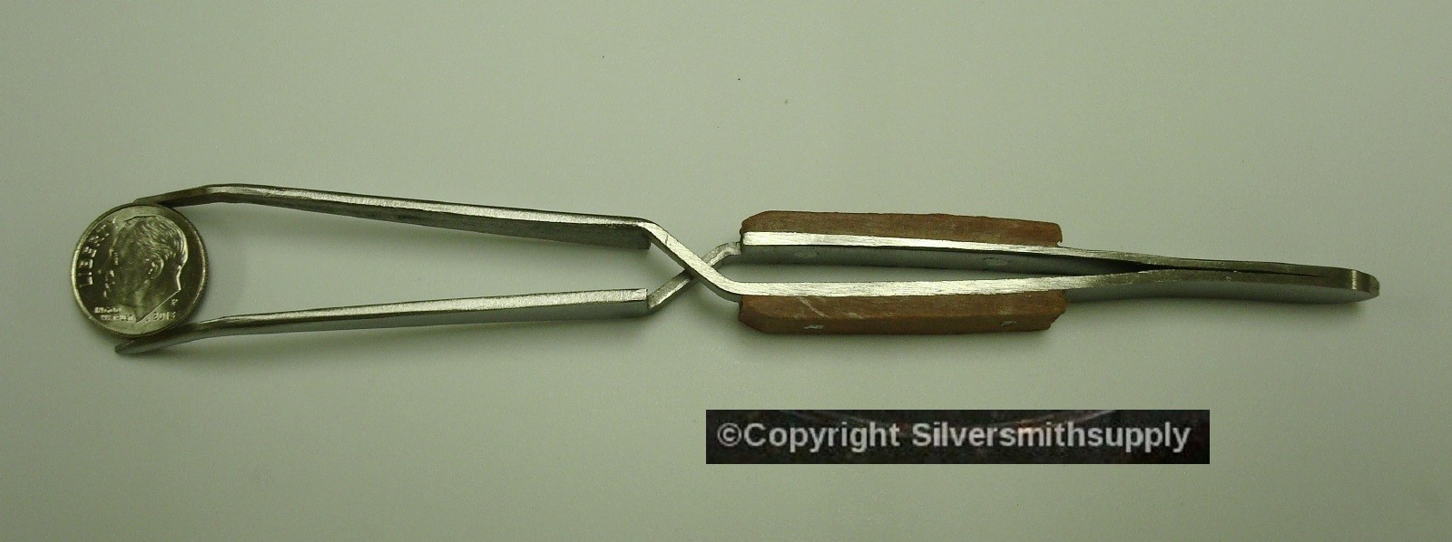 Silversmith soldering Cross Lock Forked Fiber Curved Tip Tweezer T041