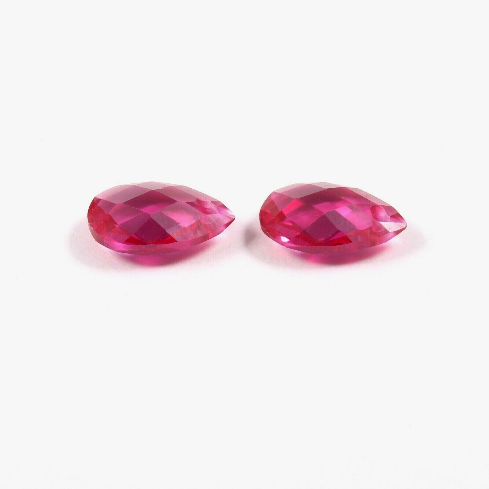 Natural Mozambique Red Ruby Pear Loose Gemstone Cut Pair Broilets 2.55 CT 9×6 MM
