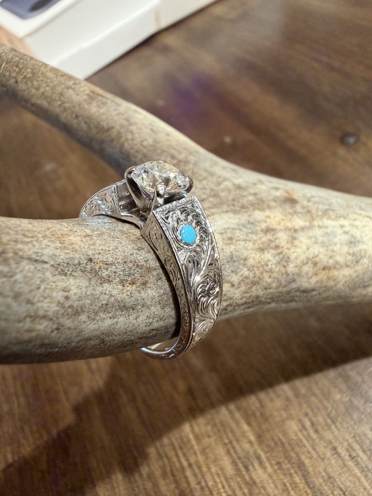 Holliday Jewelry 14k White Gold Lab created Diamond Ring 1.06ctw IGI D SI1 9