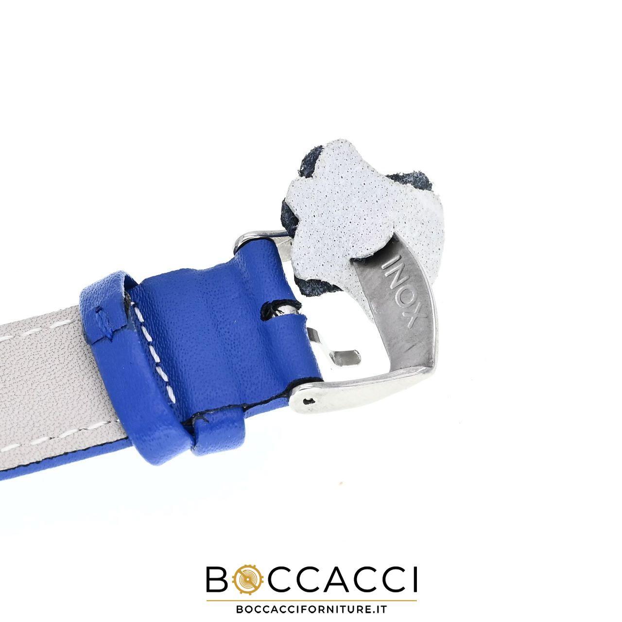 DILOY 12mm Blue Smooth Unpadded Leather Strap (NEW)