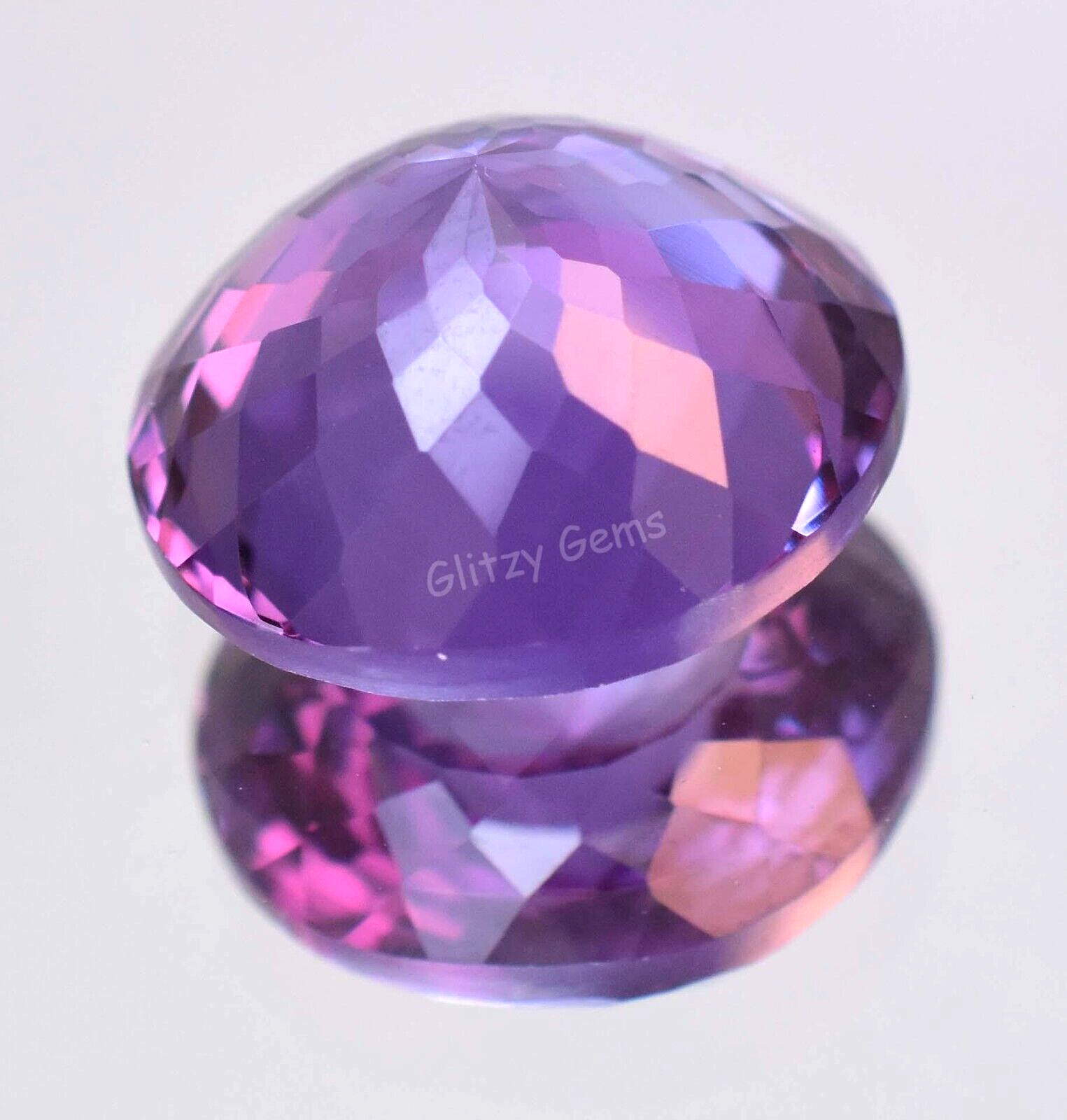 24.90 Ct Natural Color Change Alexandrite Round Certified Flawless Loose Gem