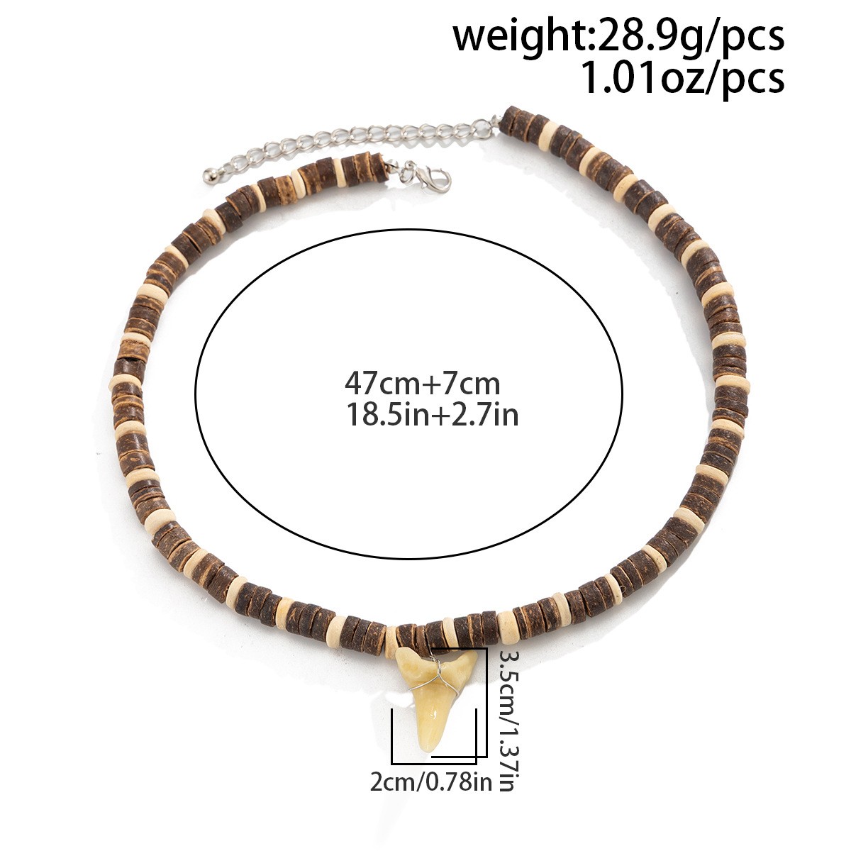 Retro Shell Bead Choker Resin Seashell Pendant Necklace for Unisex Adults