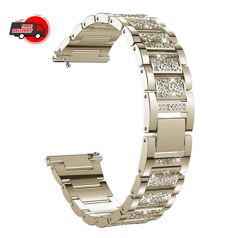 20mm 22mm Bling Diamond Watch Band Quick Release Metal Bracelet Stainless steel