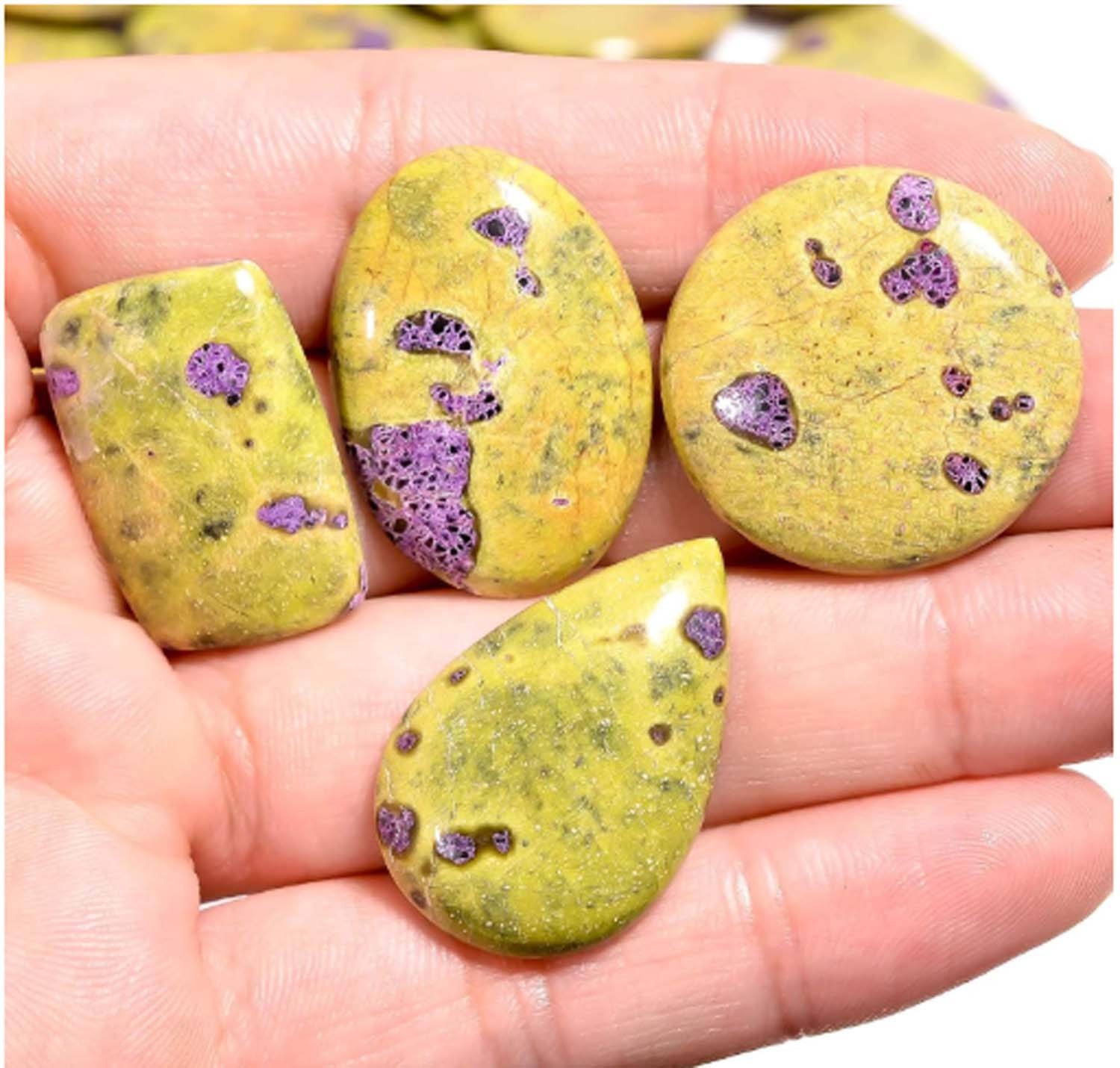 100 Cts Atlantisite Stichtite Wholesale 4 Pcs Cab Lot Jewelry Making Gemstone