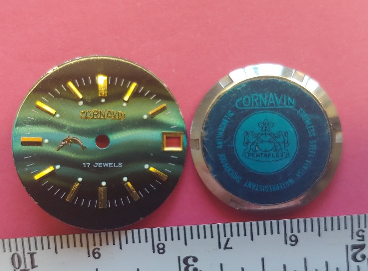 Vintage Cornavin Round, Turquoise Dial and Caseback. 27mm Dial, 22.5mm Caseback