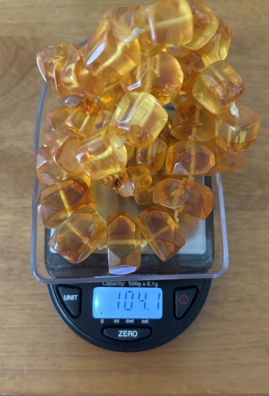 Vintage Large Genuine Baltic Honey Amber Necklace Heavy 104 grams !!!