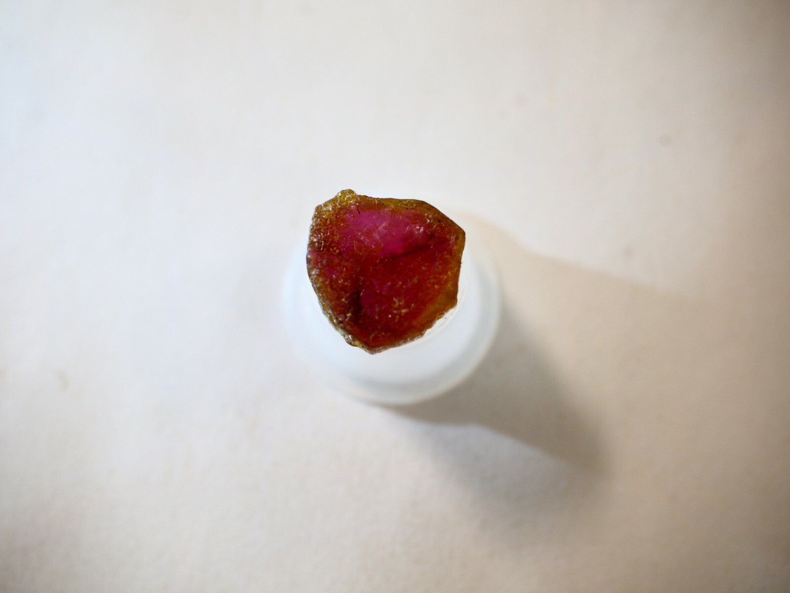 Real Nice 11.52 carat Tourmaline Watermelon slice 13.7 mm Green to Pink