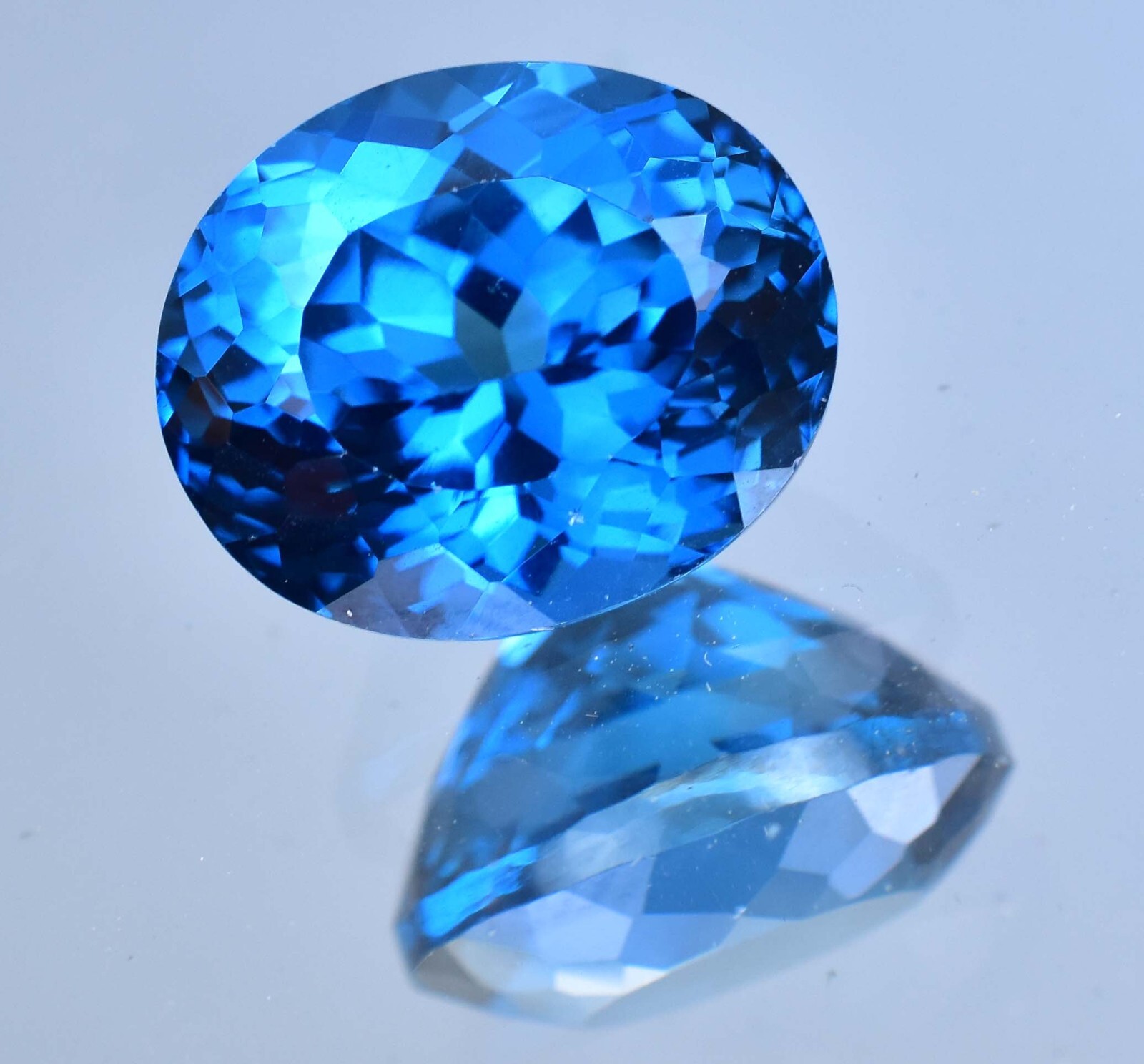 18.45 Ct Flawless Natural Ceylon Blue Spinel AGL Certified Oval Shape Gemstone