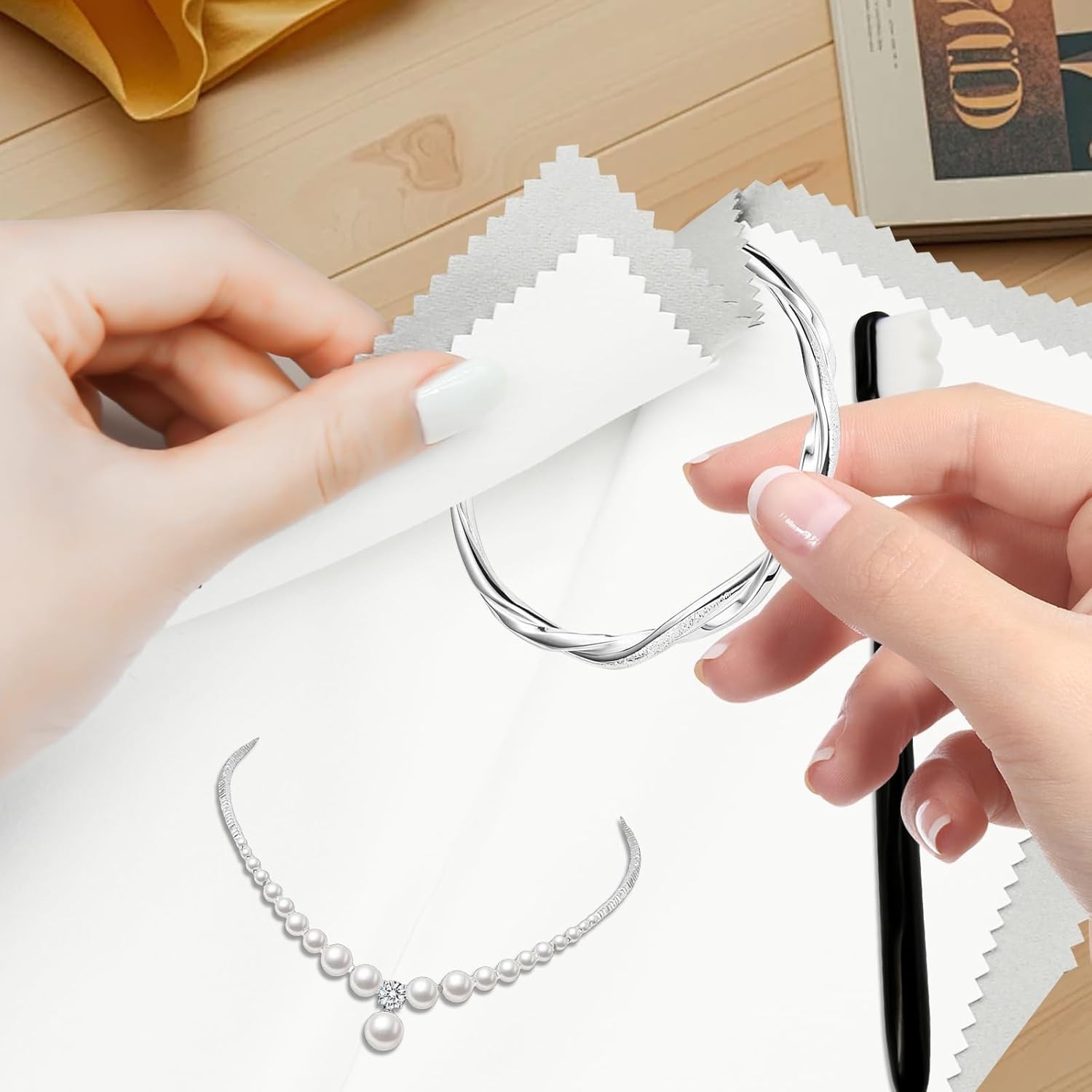 Effortless Jewelry Care: 6-Pcs Microfiber & Brush Set for All Your Jewelry Needs
