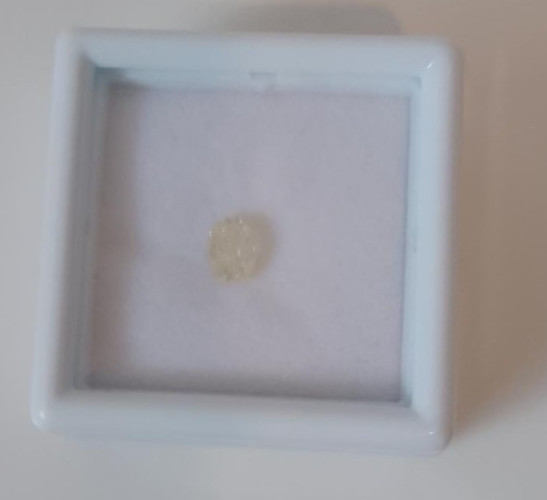 0.44ct NATURAL DIAMOND, Oval Brilliant, Fancy Yellow, Valuation Certificate