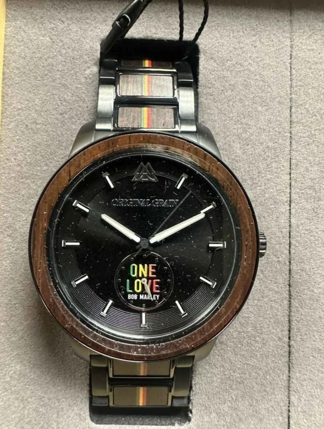 Original Grain “One Love” Ltd. Edition Bob Marley Bamboo 46mm Watch- NIB