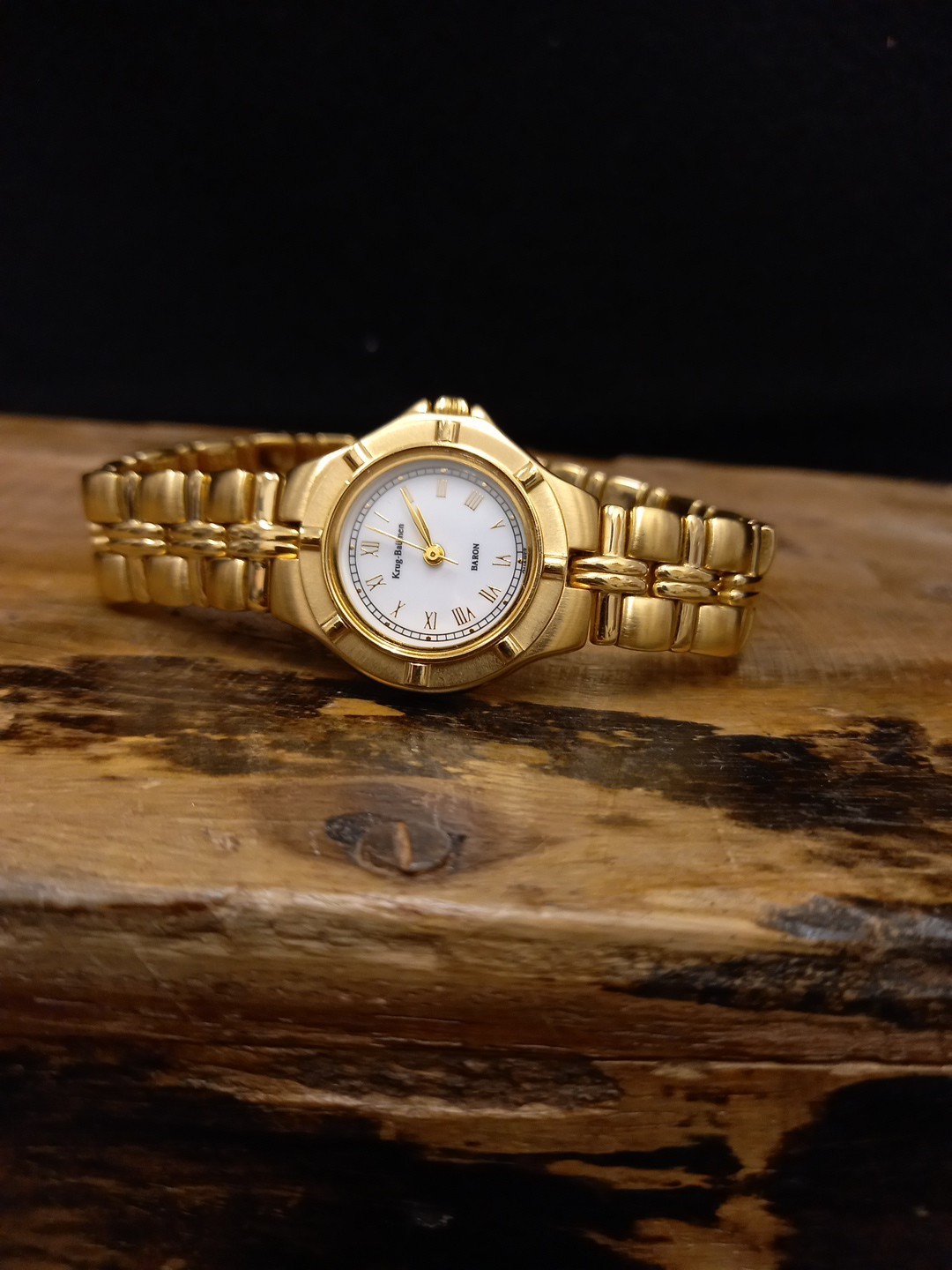 Krug Baumen Baron Gold Tone Ladies Watch Model No 4959KL (Newport)