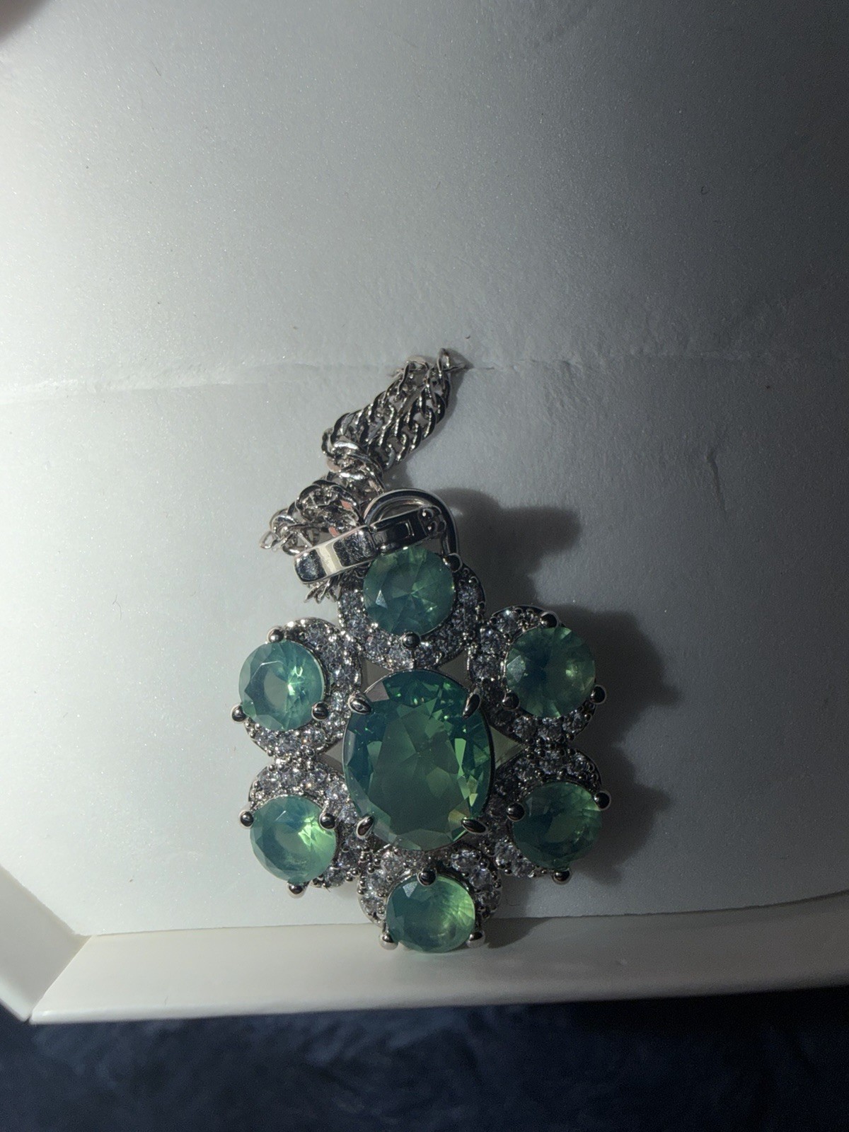 BP New OG Necklace “ Ruby Bliss” Green Opal On Hematite