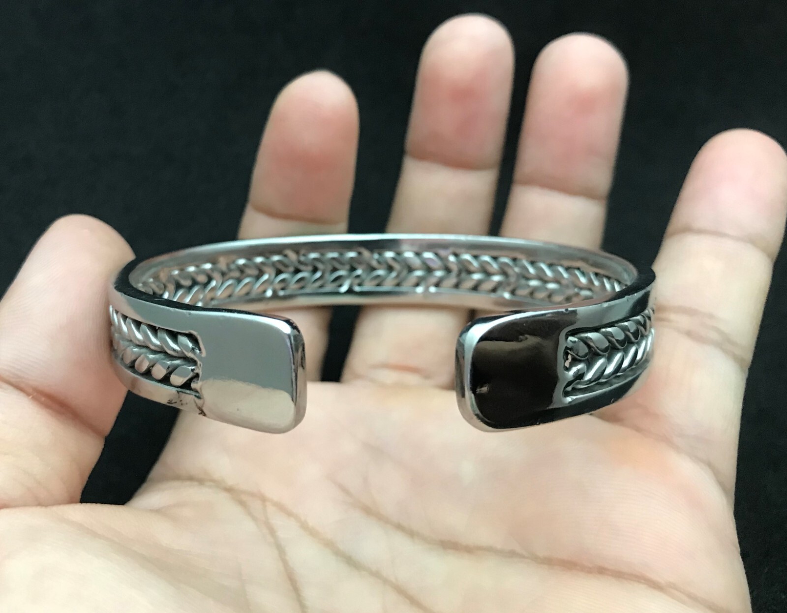 Bracelets Bangle Handmade Stainless Steel welding wire Silver Color #20
