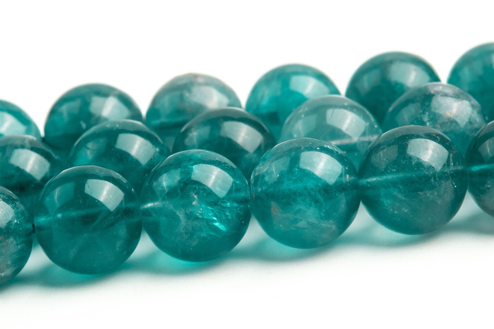 9-10MM Genuine Natural Blue Green Fluorite Beads Grade AA+ Round Loose Beads