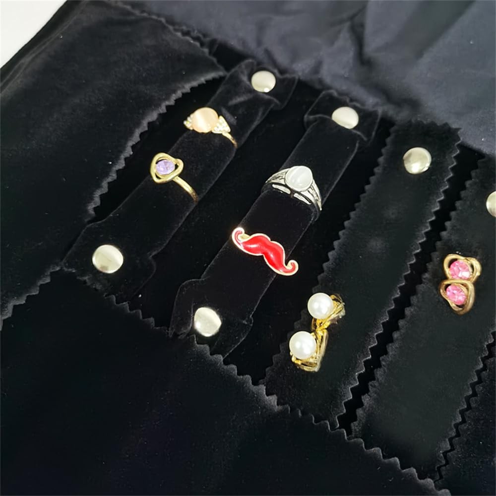 Velvet Travel Jewelry Case Roll Bag Organizer for Necklace Bracelet Earrings …