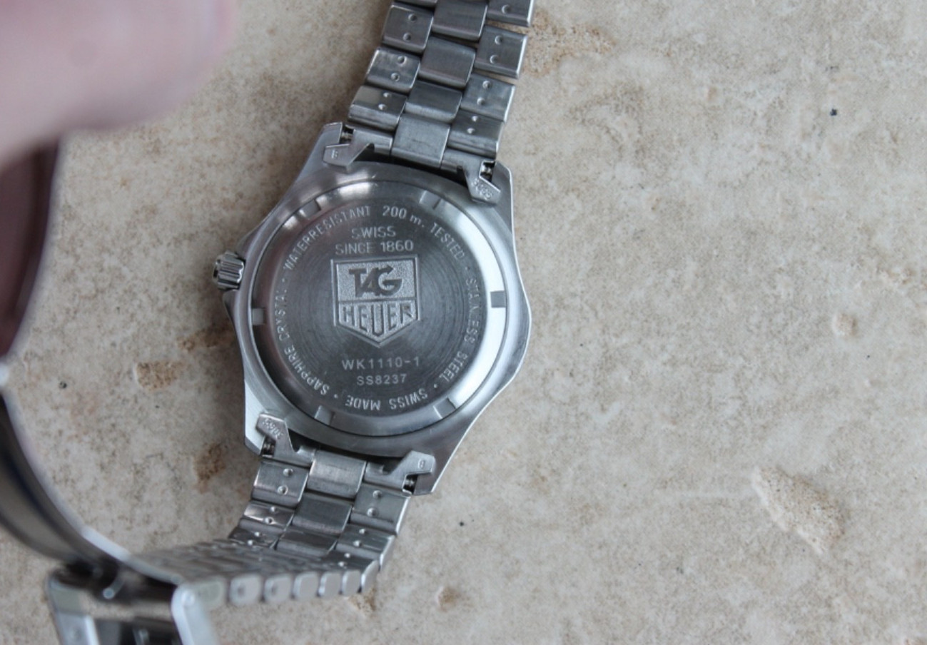 TAG Heuer WK1110.BA0317 Mens 2000 Series Professional Quartz Watch Black 8″ 9″