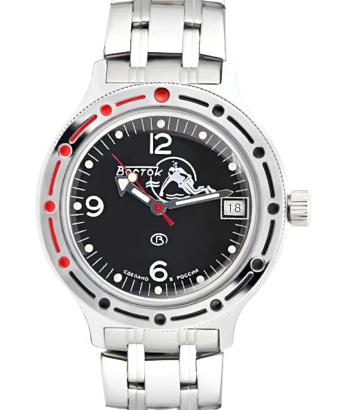 Vostok Amphibia 420634 Watch Scuba Dude Military Diver Mechanical Auto USA SELLE
