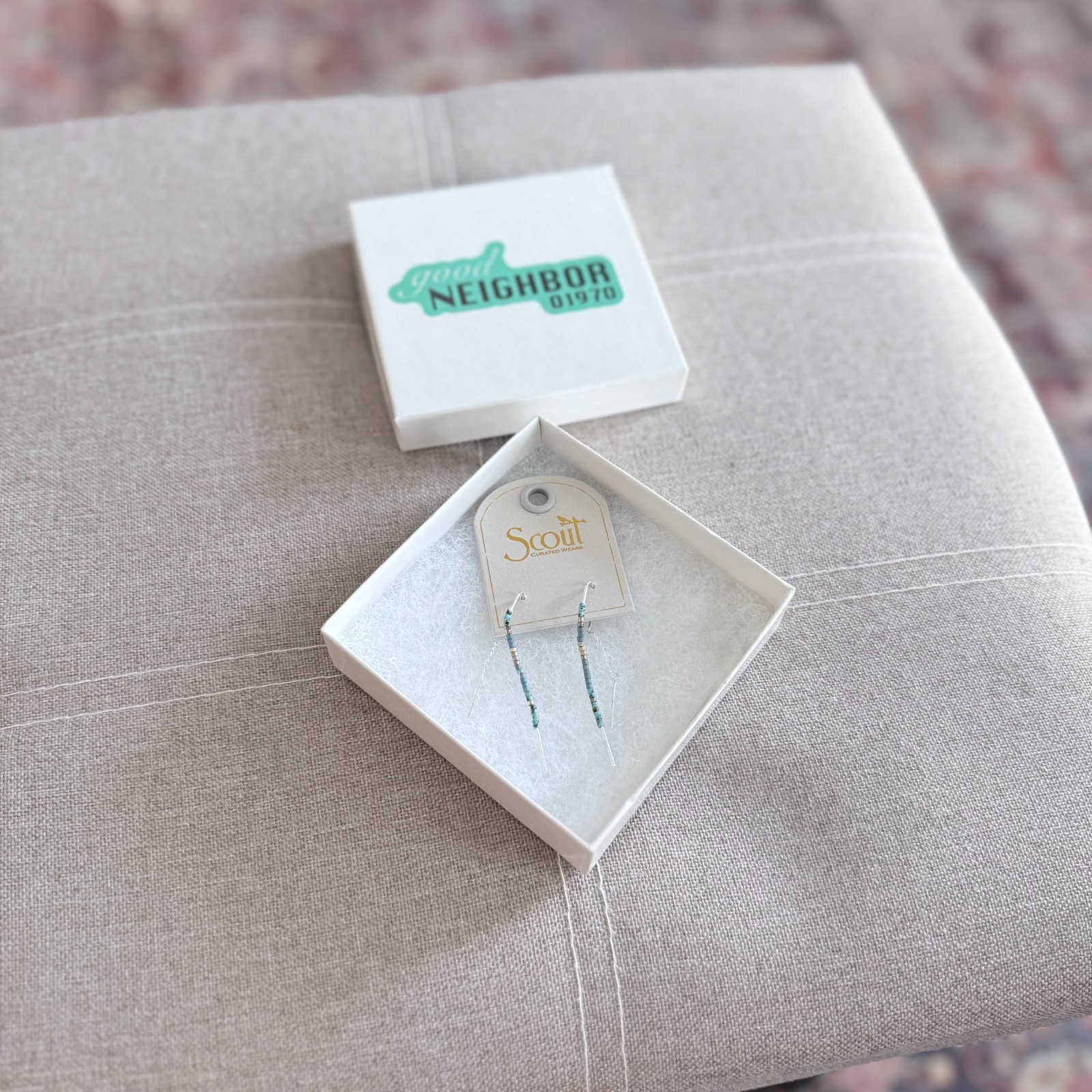 Scout Curated Wears Thread Earrings in Turquoise Multi/Silver