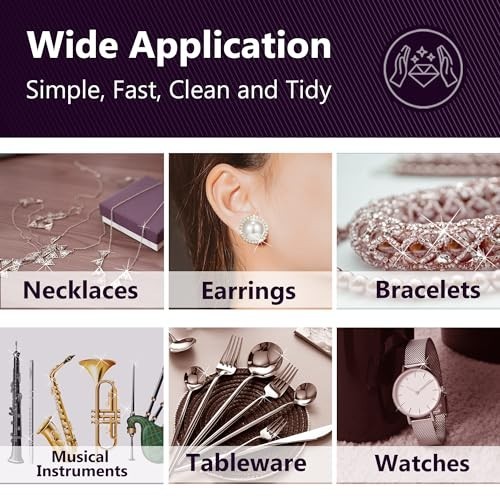18 PCS Silver Polishing Cloths – Jewelry Cleaning Cloth for Sterling Silver, Mul