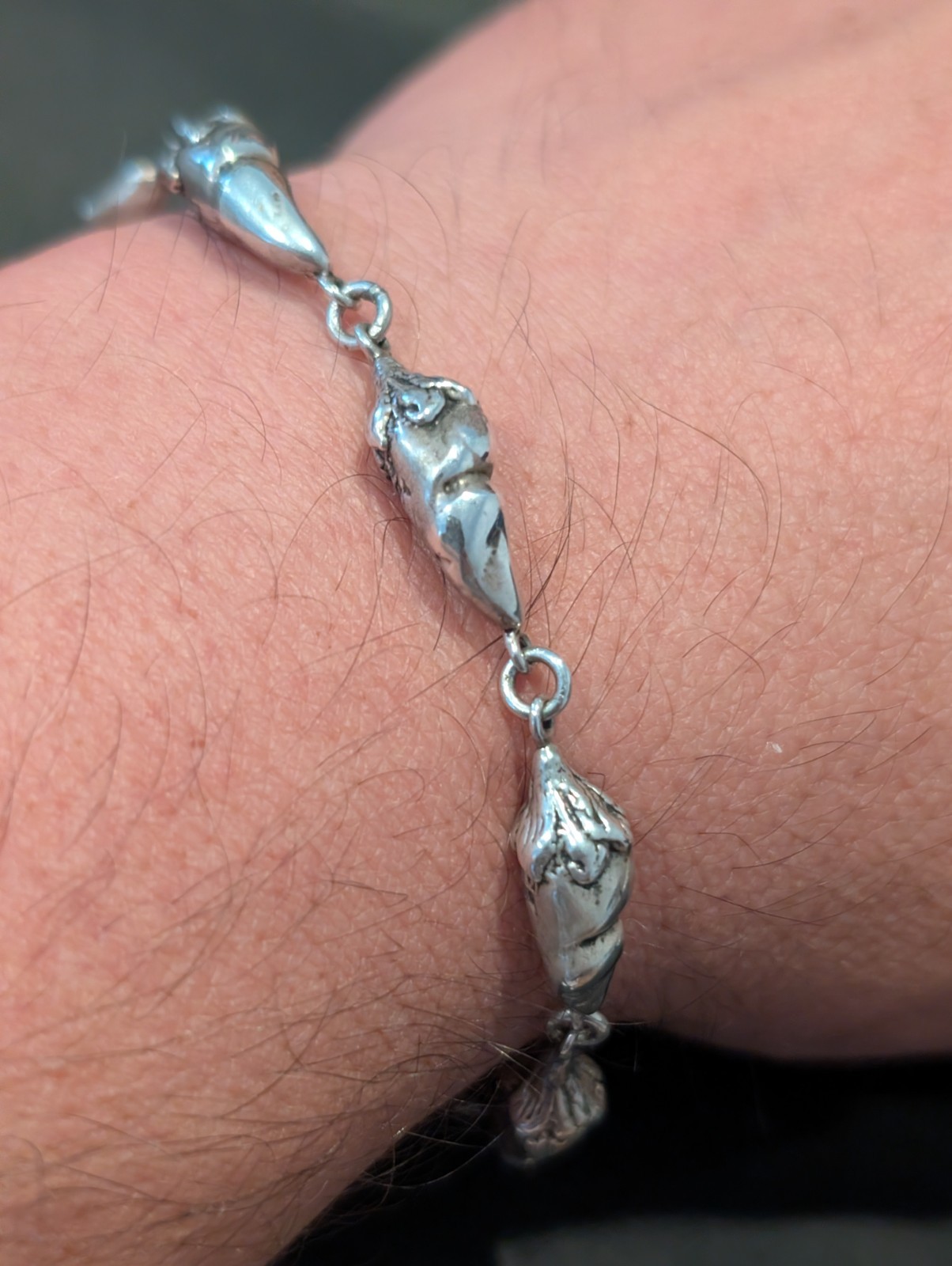 Charm Bracelet Chili Peppers Sterling Silver 8 Inch Length, Adjustable 🌶️🌶️🌶