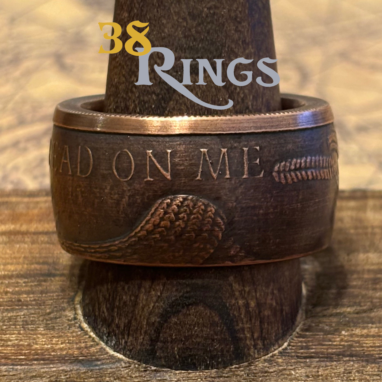 COPPER “DON’T TREAD ON ME” Gadsten Flag Coin Ring 1 TOz USA America SIZE 7-14