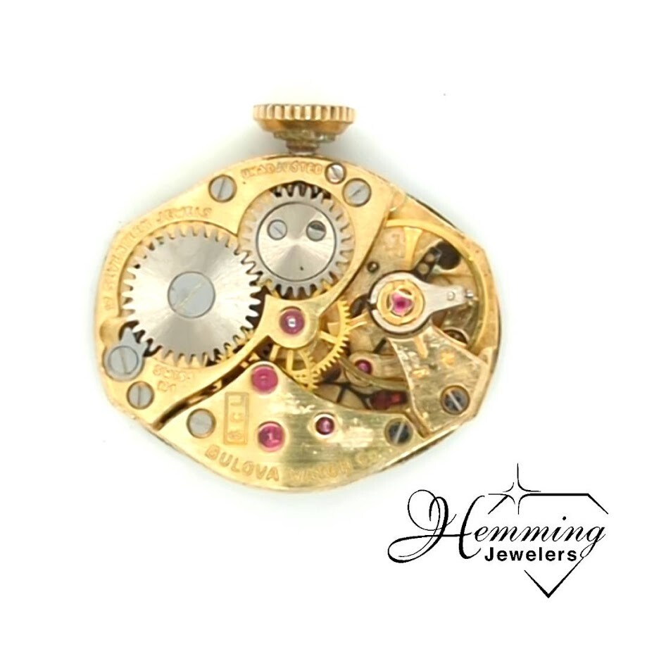 Bulova Model 6CL 17J Movement For Parts/Repair
