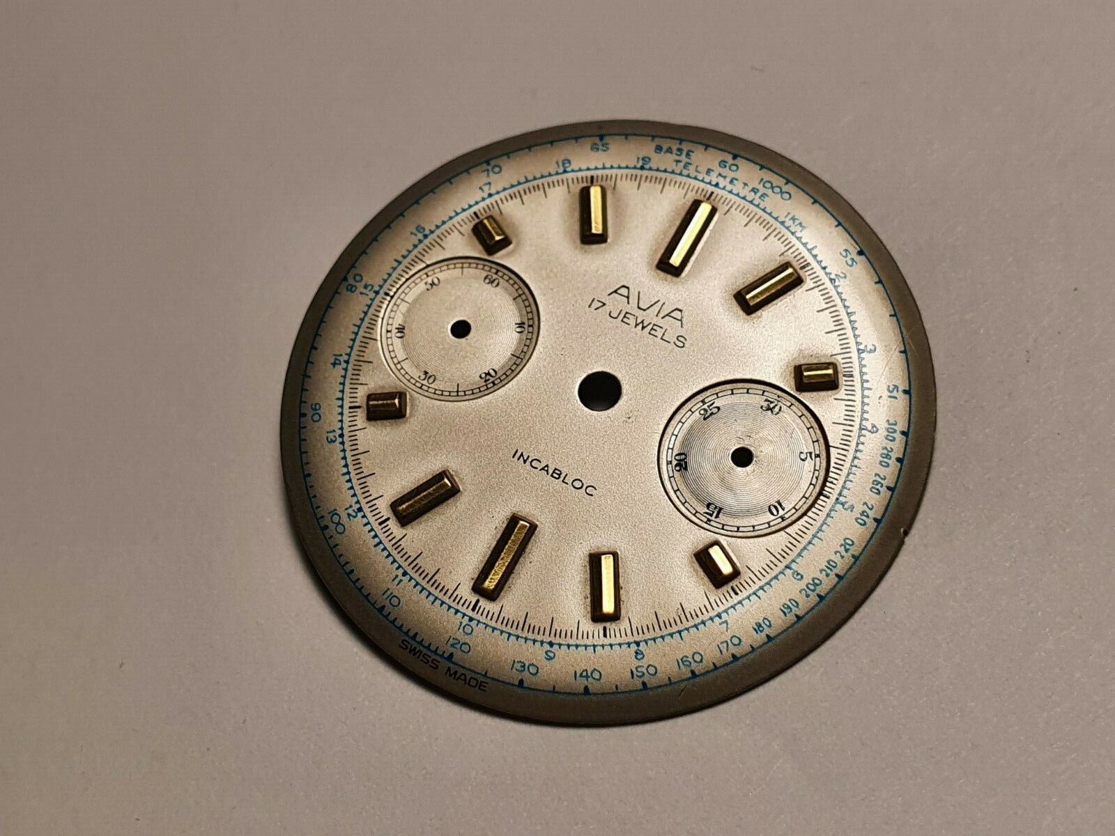 vintage Chronograph Avia watch dial only 1x