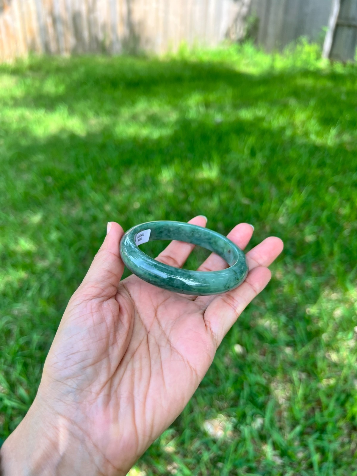 Full Rich Green 100% Natural Grade A Jadeite Jade Bangle Bracelet 57.8mm H186