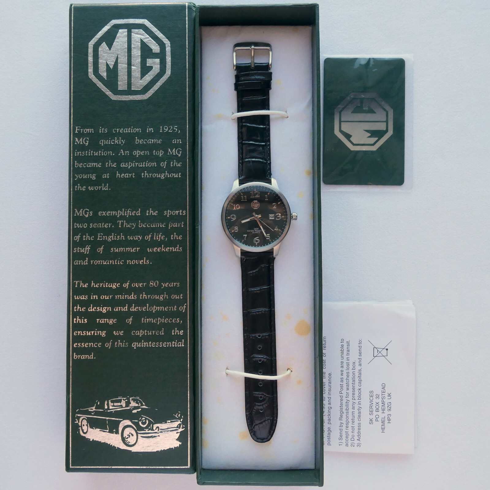 MG Morris Garages BMC MGA MGB Classic Aviator Driver Sport Car Accessory Watch