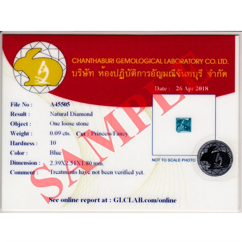 GLC Chanthaburi Gemological Laboratory Brief Report With Photo x1 (Service)