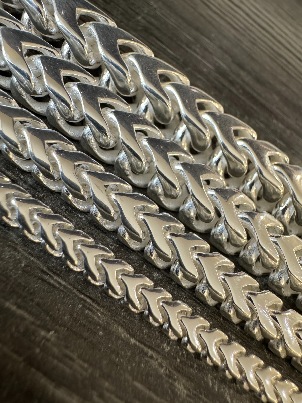 Handmade Franco Chain Necklace Real 925 Silver Box Clasp 4mm-10mm Thick Mens