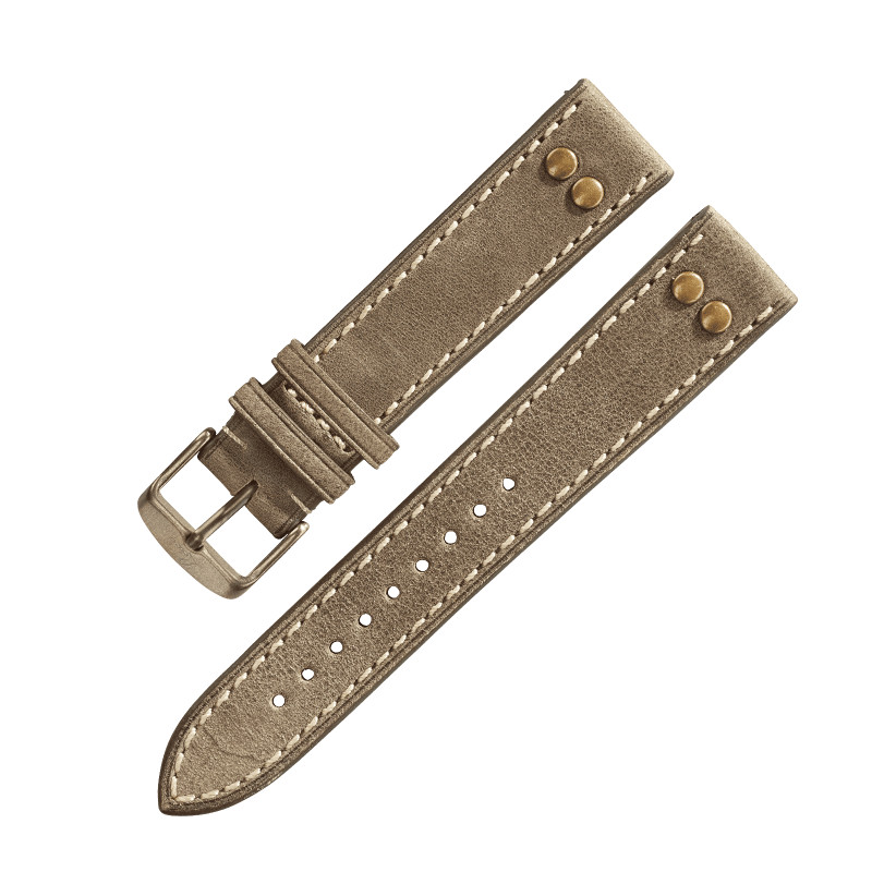 Laco Pilot Strap Oliv Green Handmade 18 MM without Buckle Genuine New