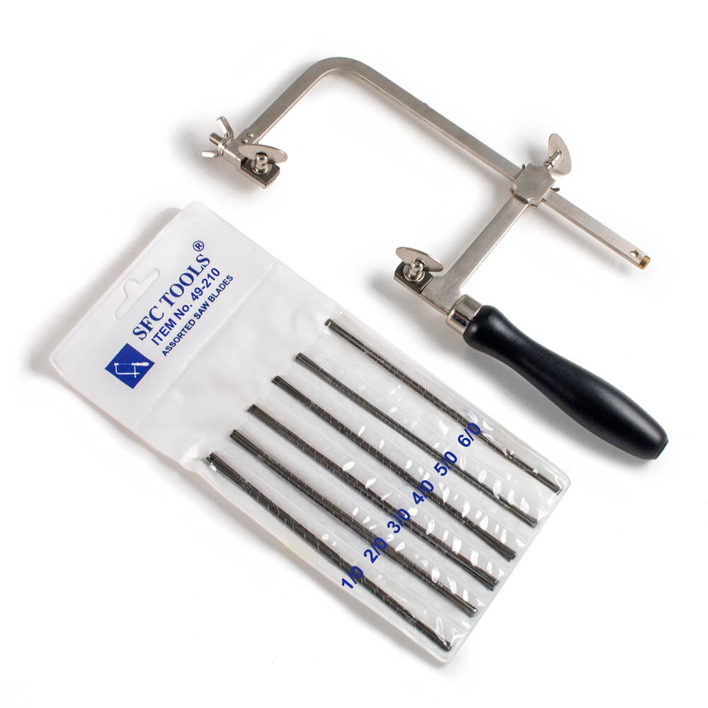 Jewelers Saw Frame Set with Blades 1/0 to 6/0 – SFC Tools – 49-230