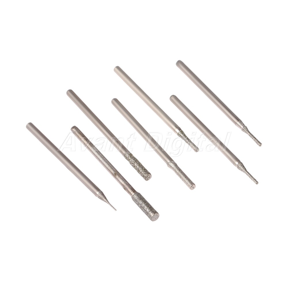 7x Carborundum Diamond Abrasive Bur Grinding head Punching Jade Crystal Ceramic