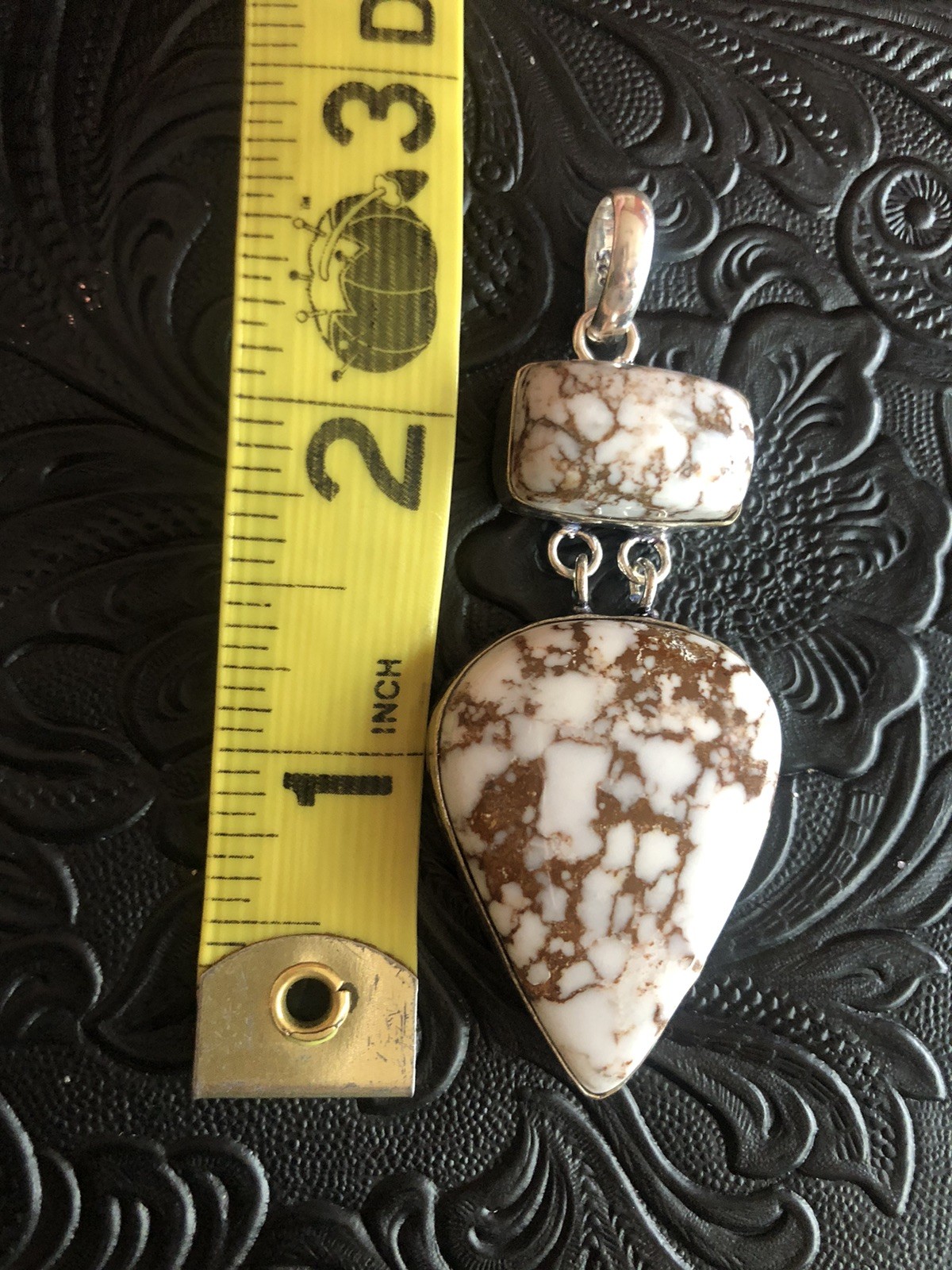 Wild Horse Turquoise Dangle Totem 2.5” Pendant Artisan Handmade