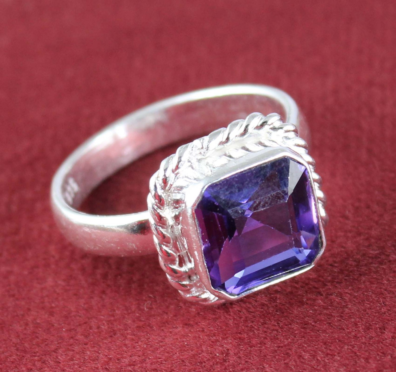 Natural 12.25 Ct Boysenberry Sapphire Octagon Gemstone Ring Free Certification