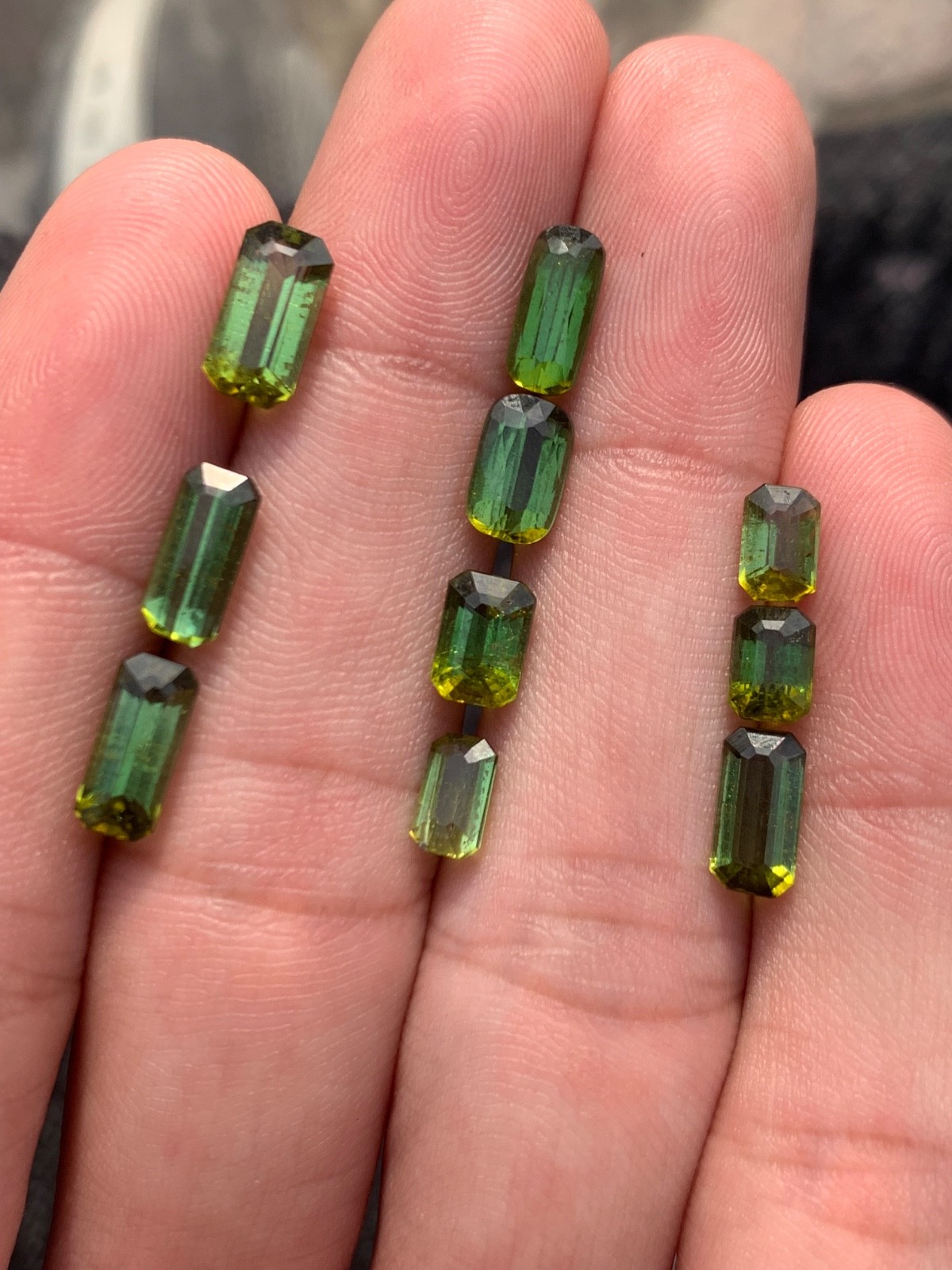 Wholesale Lot 11.70 Ct Natural Tourmaline 10 Pcs Emerald Cut Loose Gemstones