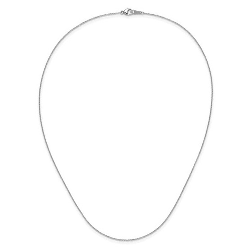 1.0mm Platinum PT950 Solid Rolo Chain Necklace 16″ 18″ 20″ 24″