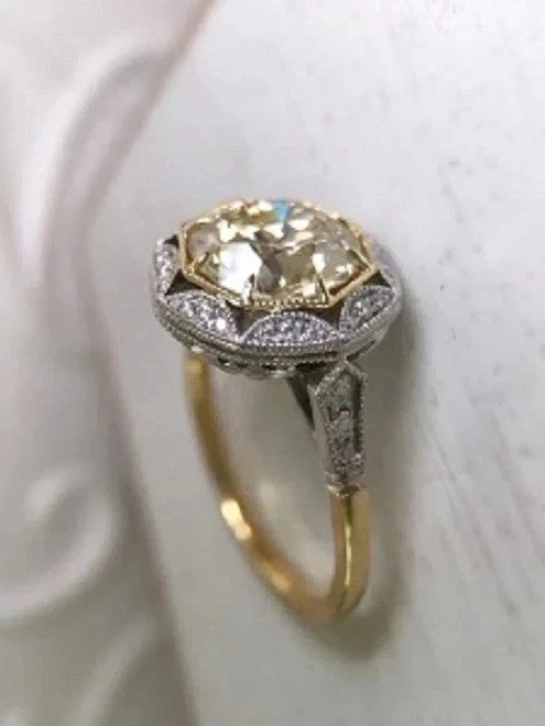 4.80 Ct Round Cut Lab Created Diamond Wedding Ring 14K Yellow Gold
