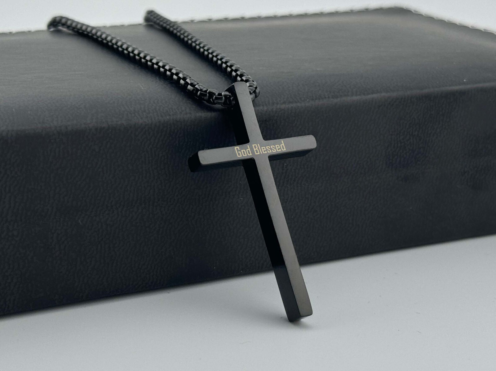 Personalized Engraved Cross Necklace Christian Catholic Easter Gift Pendant