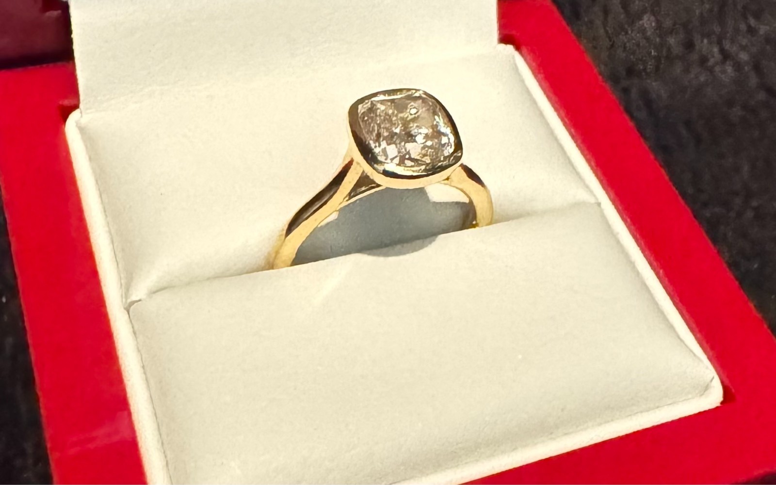 2.51ct GIA CERTIFIED 18K YELLOW GOLD ENGAGAGMENT RING – Size 6 🔥