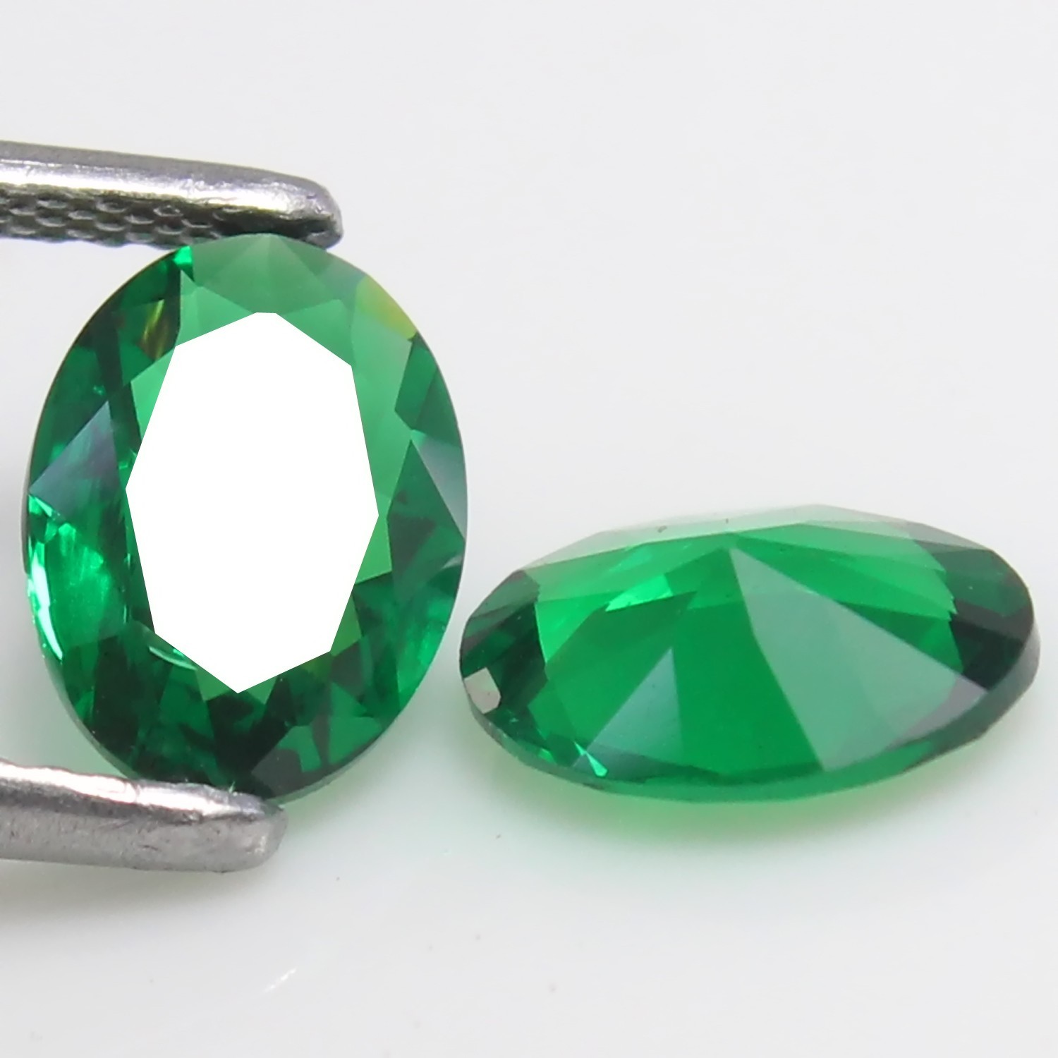Natural Certified MUZO Colombian Green Emerald 3×2.5 MM Oval Pair Loose Gemstone