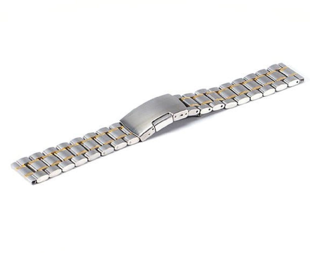 Stainless Steel Metal Bracelet 19mm 21mm 23mm 26mm Two Tone Watch Band #5019