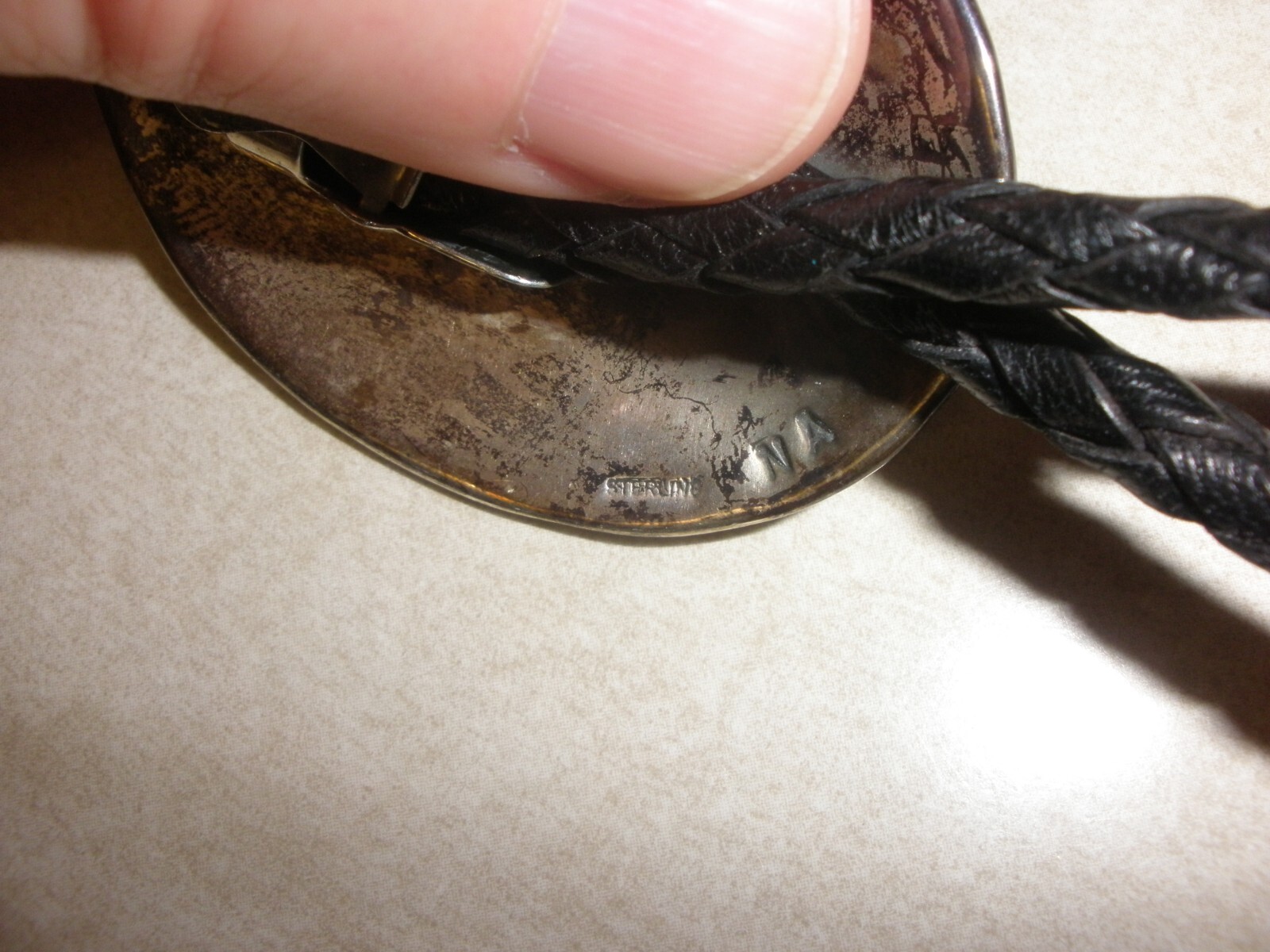 N A Sterling Silver Bolo Tie
