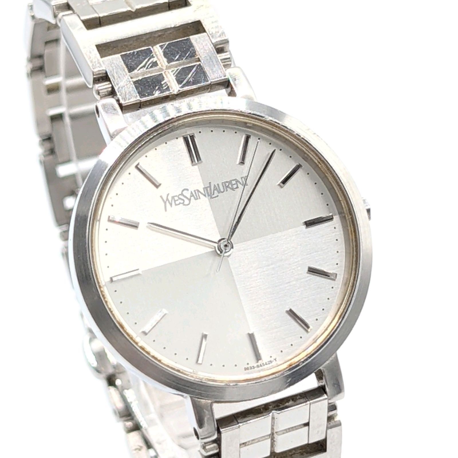 Yves Saint Laurent 9633-H25993 Ladies Quartz Watch Silver Round