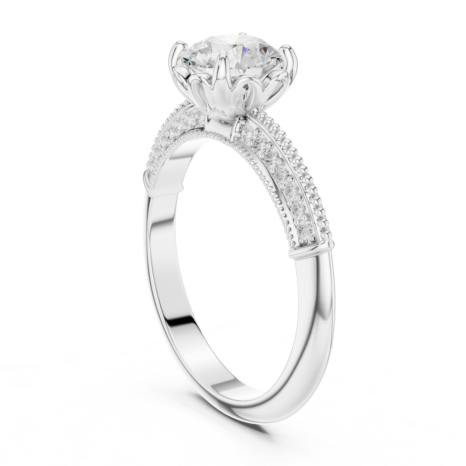 Certified 1.1 Ct Lab Grown Diamond Ring Women Luxury Jewellery 14K Gold Over