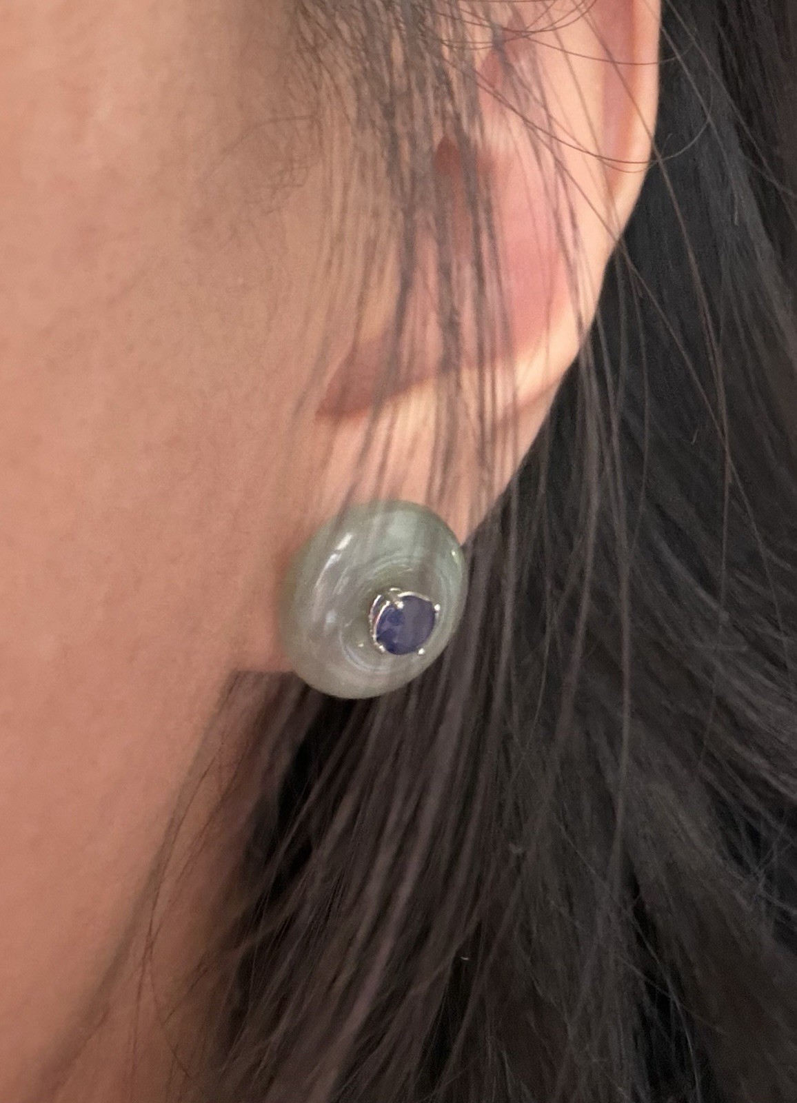 Natural Burma (Mogok) Unheated Sapphire 925 Silver Earrings