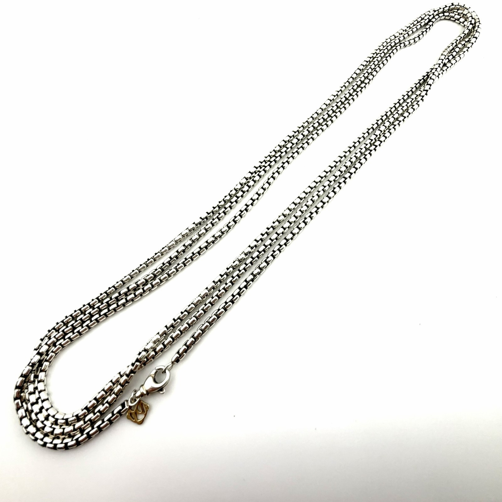DAVID YURMAN 3.6 MM 72 INCH BOX CHAIN NECKLACE STERLING SILVER