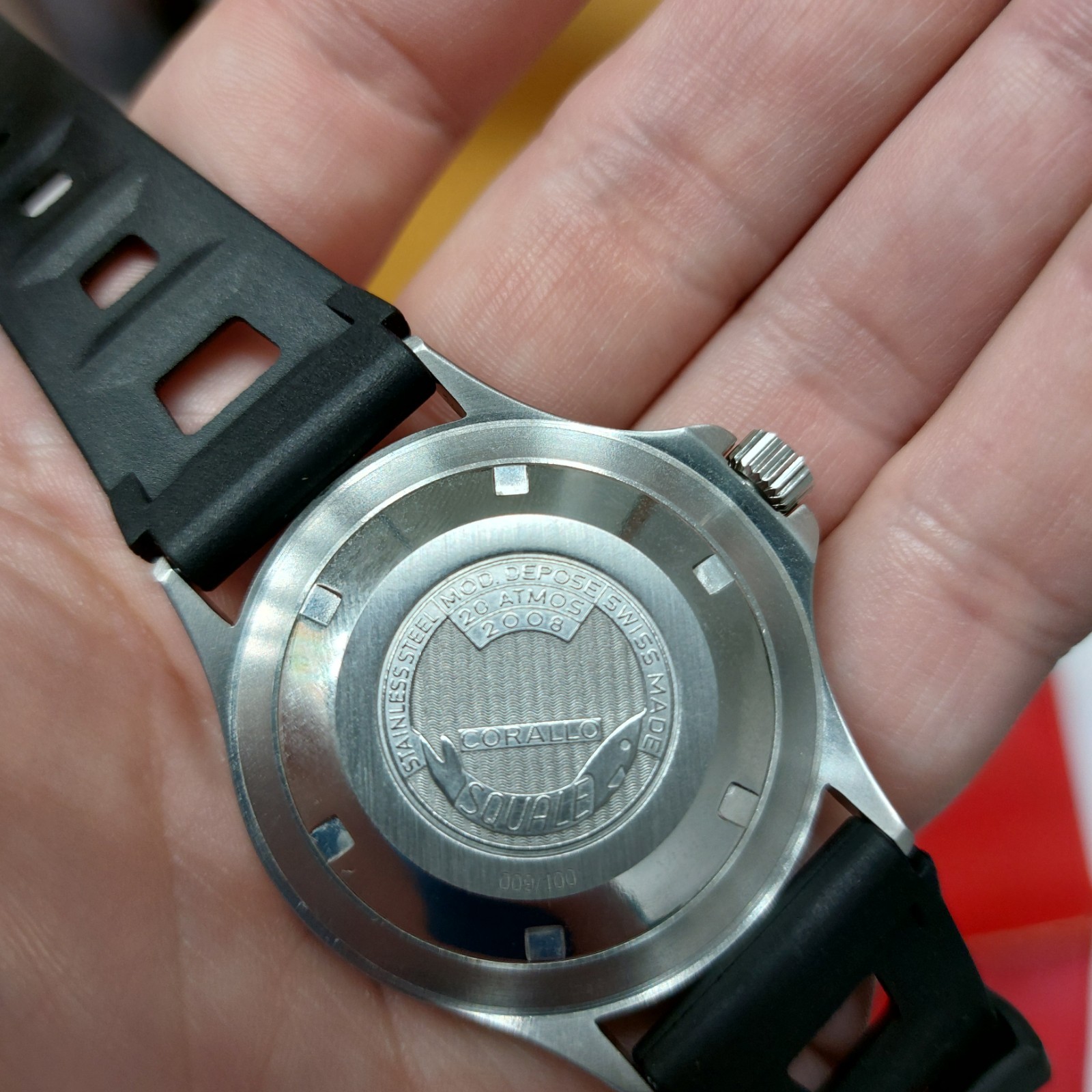Squale Corallo NOS 2008 Black Dial Automatic Watch. Number 9/100